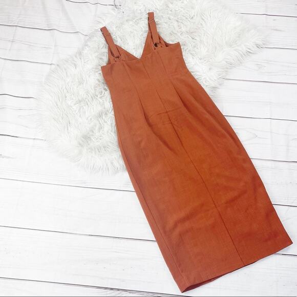 Song of Style Women's Isla Sleeveless Midi Dress in Sierra Brown Size Small - Picture 4 of 5